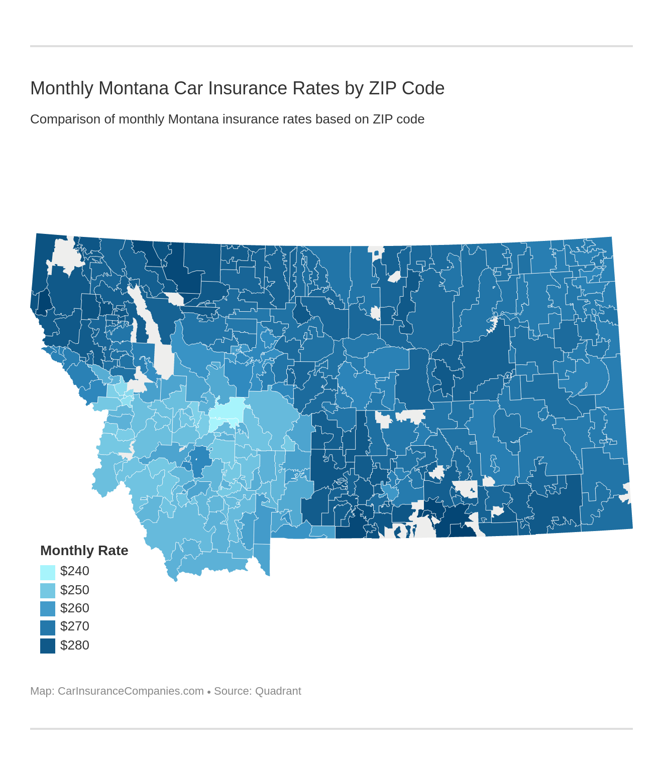 Monthly Montana Car Insurance Rates by ZIP Code Monthly Montana Car Insurance Rates by ZIP Code
